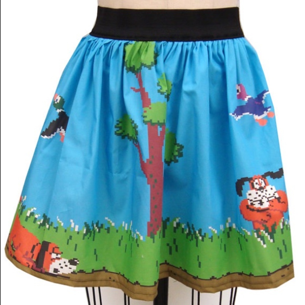 Duck Hunt gaming skirt from etsy shop